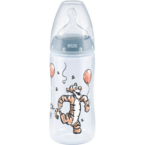 Nuk First Choice Bottle with Temperature Control  Winnie the Pooh Πλαστικό Μπιμπερό με Θηλή Σιλικόνης και Δείκτη Ελέγχου Θερμοκρασίας 0-6 Μηνών 300ml - 