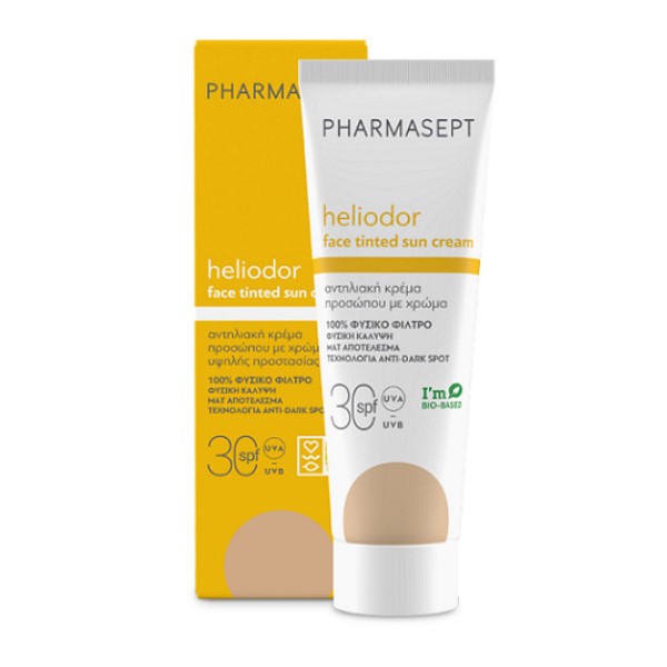 Pharmasept Heliodor Αντηλιακή Κρέμα Προσώπου SPF 30 με Χρώμα 50ml - 