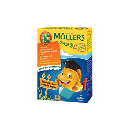 Moller’s Omega-3 Ζελεδάκια 36 Gummies - Πορτοκάλι - Λεμόνι