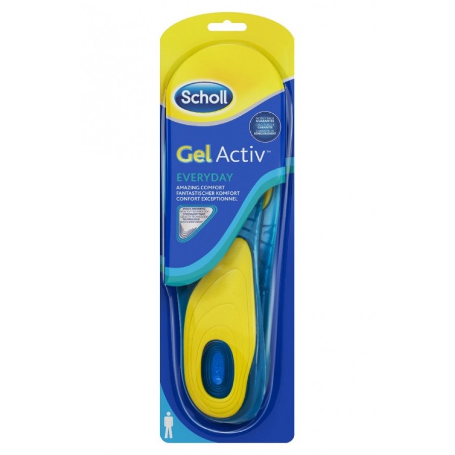 Scholl GelActiv Everyday Ανδρικοί Ανατομικοί Πάτοι , Νο 40-46.5,  2 τεμ - 