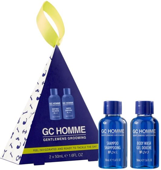 Grace Cole GC Sport τζελ καθαρισμού 50 ml + σαμπουάν 50 ml, σετ καλλυντικών για άνδρες σε ειδικό μεγέθος