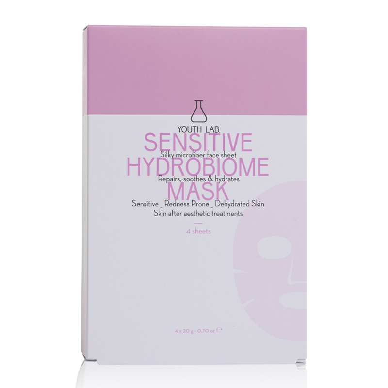 Youth Lab. Sensitive Hydrobiome Υφασμάτινη Μάσκα Προσώπου μιας Χρήσης, 4τεμ - 