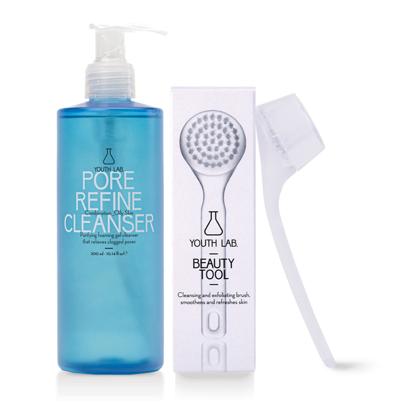 Youth Lab. Promo Pore Refine Cleanser Τζέλ Καθαρισμού Προσώπου & Ματιών, 300ml & Δώρο Beauty Tool, 1σετ - 