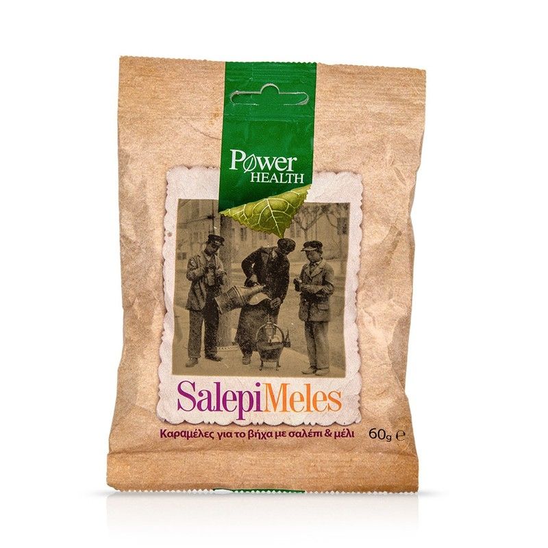 Power Health SalepiMeles Καραμέλες για τον Βήχα με Σαλέπι & Μέλι, 60gr - 