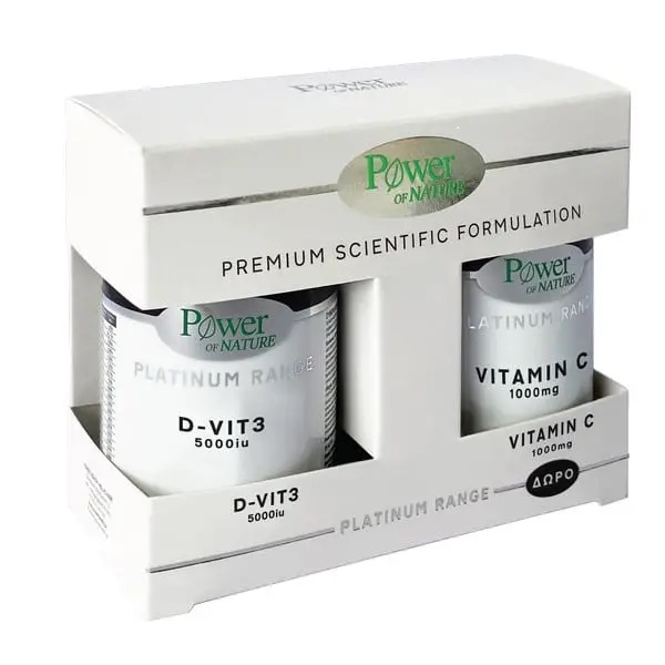 Power Health Classics Platinum Range Vit D3 5000iu 60tabs & Vitamin C 1000mg 20tabs - 