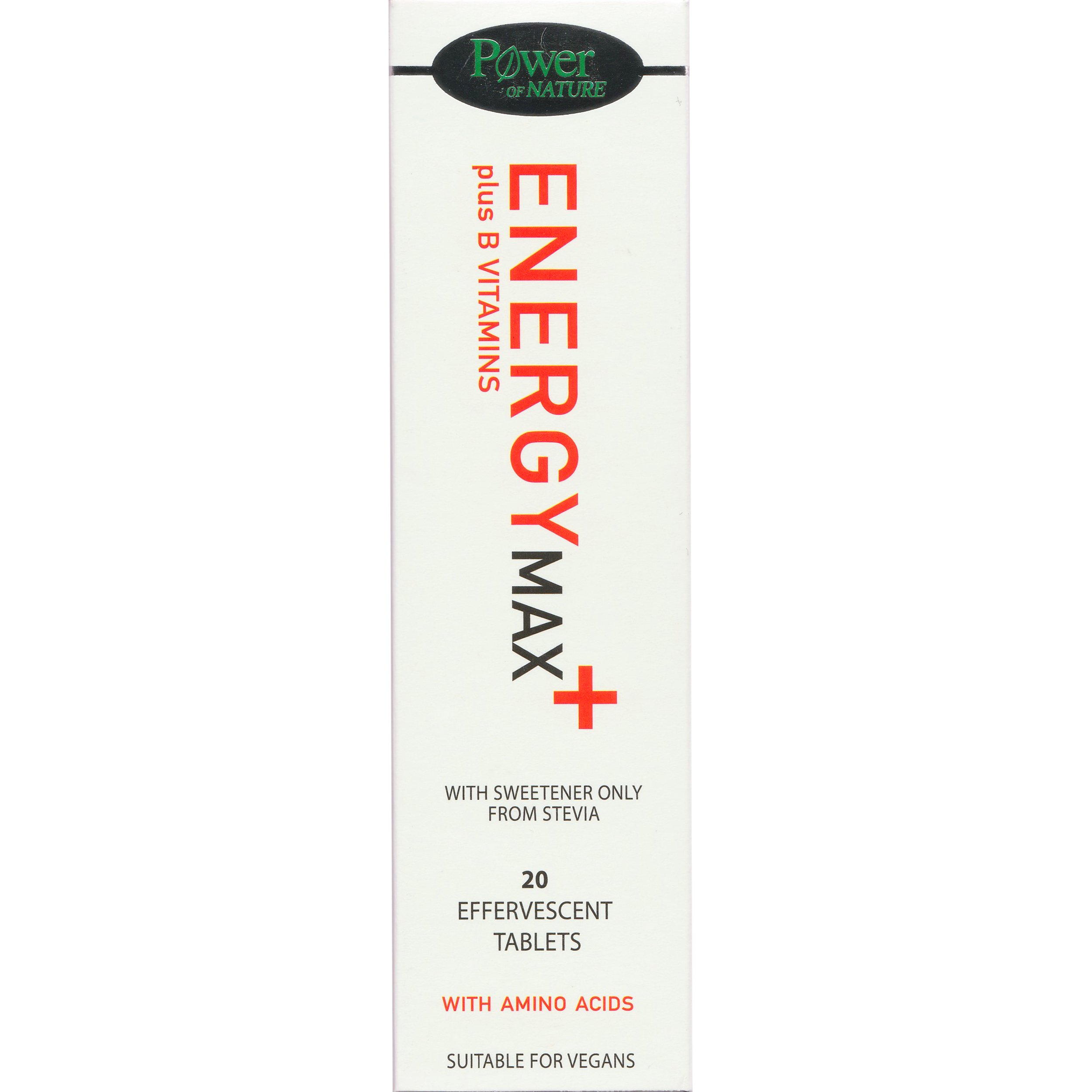 Power Health Energy Max+ B Vitamins, Συμπλήρωμα Διατροφής με Ταυρίνη, L-Καρνιτίνη, Γκουαρανά, Καφεΐνη & Βιταμίνες B - 20αναβρ. δισκία - 
