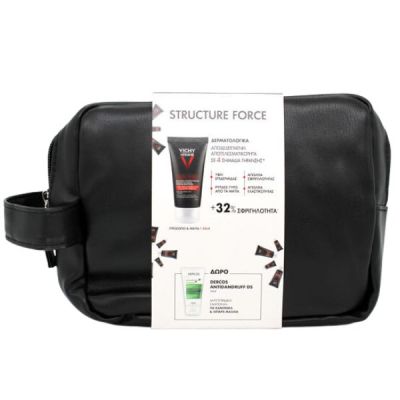 Vichy Homme Structure Force Αντιγηραντική Κρέμα για Πρόσωπο & Μάτια 50 ml + Δώρο Dercos Antidandruff DS Αντιπιτυριδικό Σαμπουάν 50 ml - 2