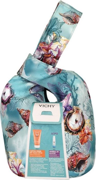 Vichy Πακέτο Προσφοράς με Capital Soleil Dry Touch SPF50 Υψηλή Προστασία για Ματ Αποτέλεσμα, 50ml & Δώρο Mineral 89 Booster, 10ml & Συλλεκτική Τσάντα