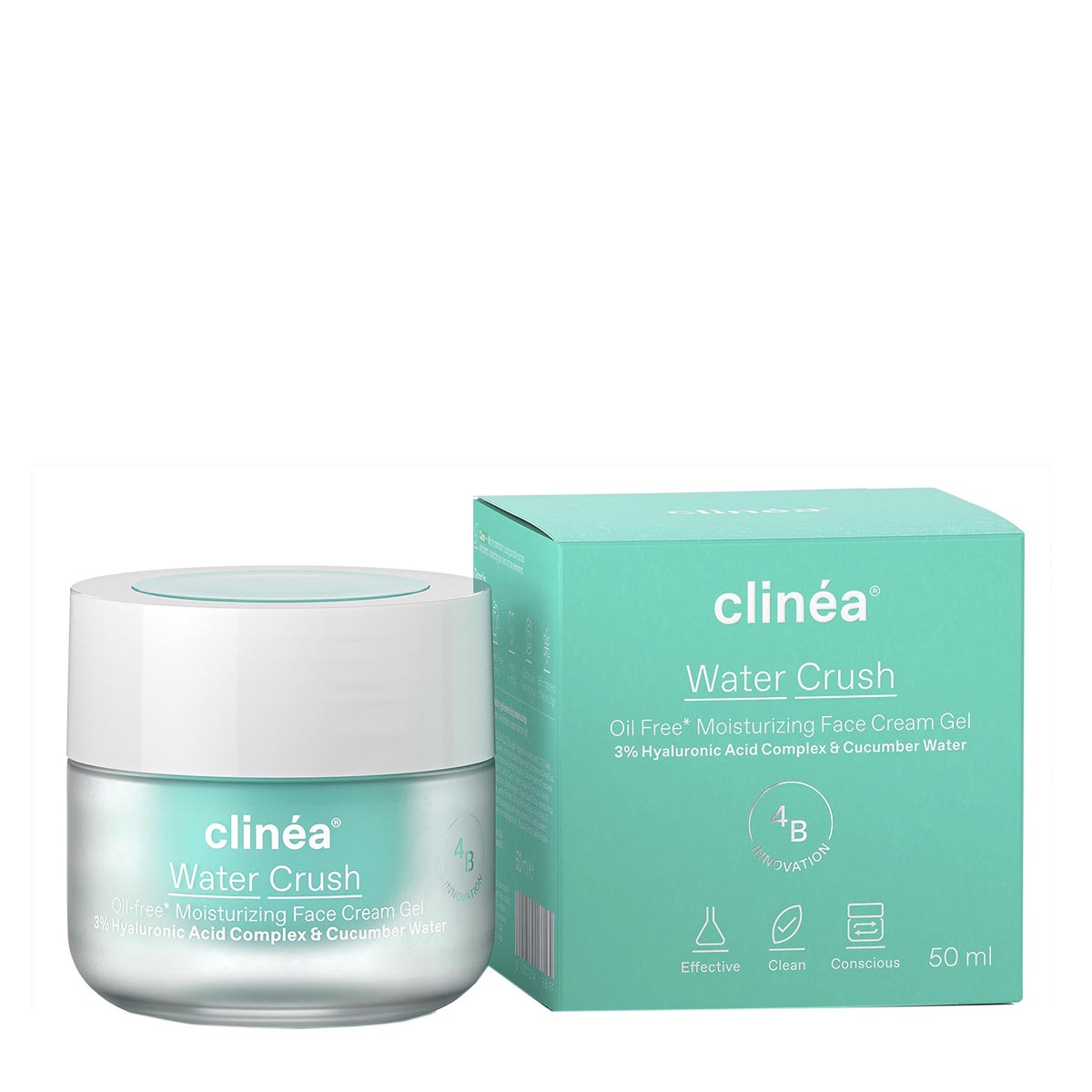 Clinea Water Crush Ενυδατική Κρέμα-Gel Προσώπου Ελαφριάς Υφής, 50ml - 