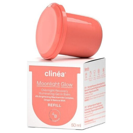 Clinea Moonlight Glow Refill Gel Κρέμα Νύχτας Λάμψης & Αναζωογόνησης, 50ml - 
