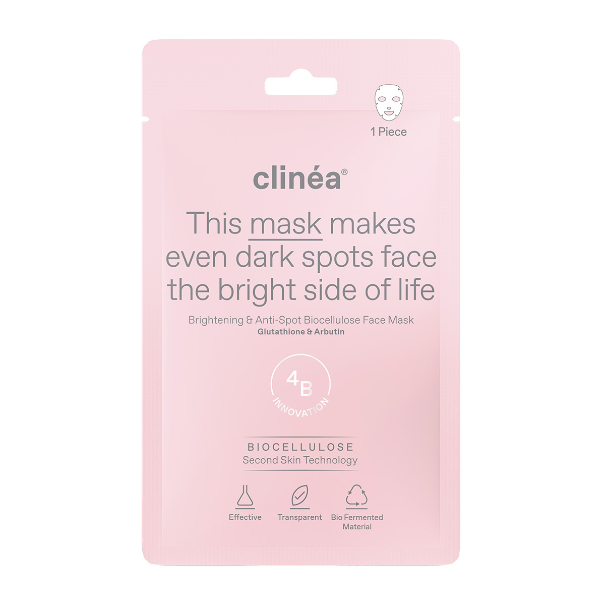 Clinea Brightening & Anti-Spot Biocellulose Face Mask Μάσκα Προσώπου Κατά των Κηλίδων & της Υπερμελάγχρωσης, 1τεμ - 