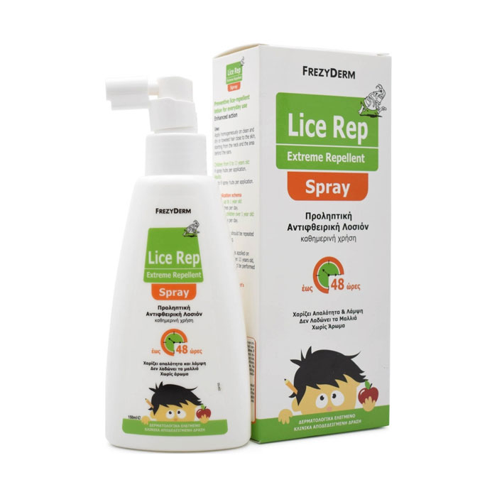 Frezyderm Lice Rep Extreme Repellent Spray Προληπτική Αντιφθειρική Λοσιόν, 150ml - 