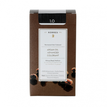 Korres Βαφή Μαλλιών Argan oil advanced colorant - 1.0 Μαύρο