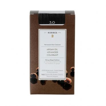Korres Βαφή Μαλλιών Argan oil advanced colorant - 3.0 Καστανό Σκούρο