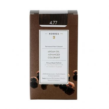 Korres Βαφή Μαλλιών Argan oil advanced colorant - 4.77 Σκούρο Σοκολατί