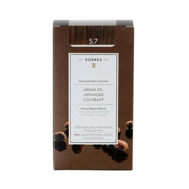 Korres Βαφή Μαλλιών Argan oil advanced colorant - 5.7 Σοκολατί
