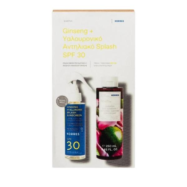 Korres Promo Ginseng Hyaluronic Sunscreen Splash Spf30 150ml & Renewing Body Cleanser, Ginger & Lime 250ml - 1