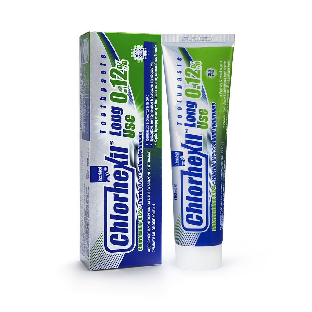 Intermed Chlorhexil Long Use Toothpaste 0.12% Πολλαπλή Προστασία της Στοματικής Κοιλότητας, 100ml - 