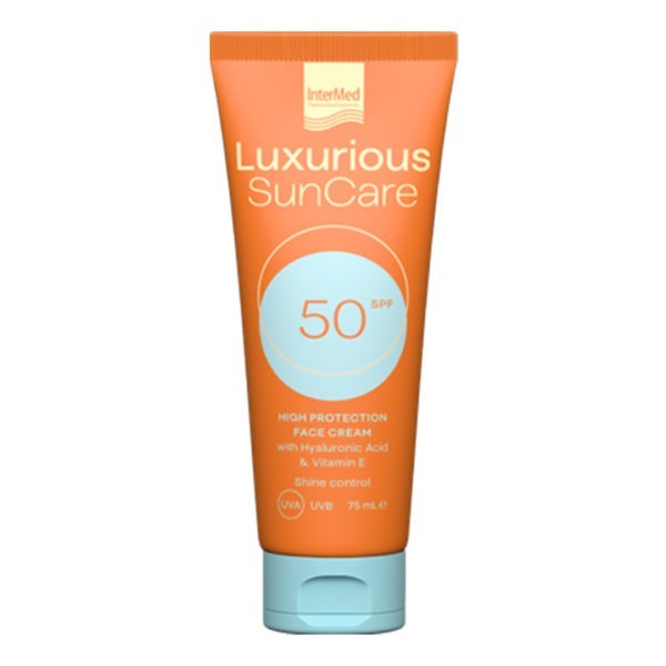 Intermed Luxurious Sun Care Face Cream Αντηλιακή Κρέμα Προσώπου SPF50, 75ml - 