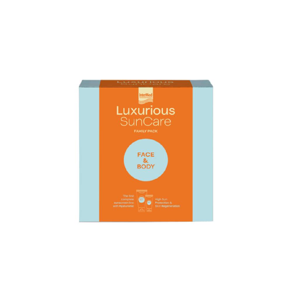 Intermed Set Luxurious Sun Care family Pack Face & Body High Protection Face Cream SPF50 75ml + Sun Protection Body Cream SPF50 200ml - 