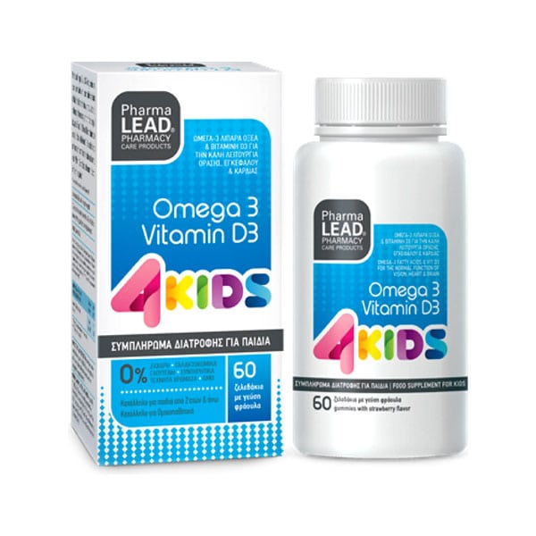 Pharmalead Omega 3 Vitamin D3 4 Kids Συμπλήρωμα Διατροφής για Παιδιά, 60gummies - 