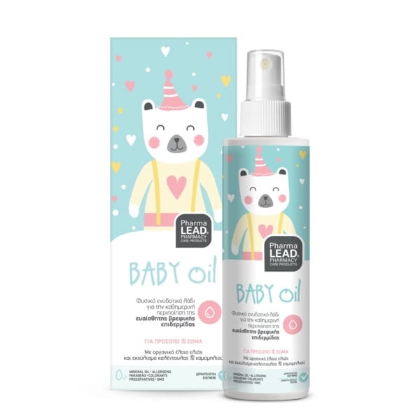 Pharmalead Baby Oil Φυσικό Ενυδατικό Λάδι για την Ευαίσθητη Βρεφική Επιδερμίδα, 125ml - 