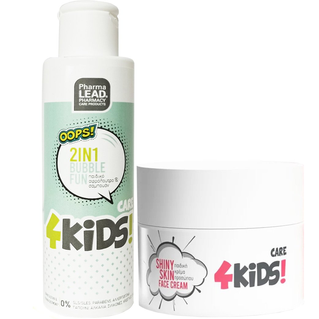 Pharmalead Kids Promo Pack 2in1 Bubble Fun Σαμπουάν & Αφρόλουτρο, 100ml & Shiny Skin Face Cream Κρέμα-Τζελ Προσώπου, 50ml, 1σετ - 2