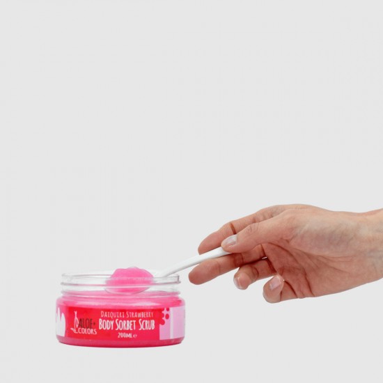 Aloe+ Colors Daiquiri Strawberry Body Sorbet Scrub 200ml - 4