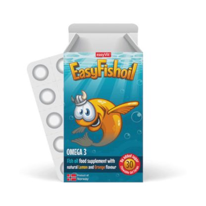 EasyVit EasyFishoil Omega 3 With Vitamin D 30 μασώμενα ζελεδάκια - 