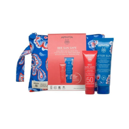 Apivita Promo Bee Sun Safe Hydra Fresh Face Gel-Cream Spf50, Light Texture 50ml &  After Sun Cool & Sooth Gel-Cream Travel Size 100ml - 