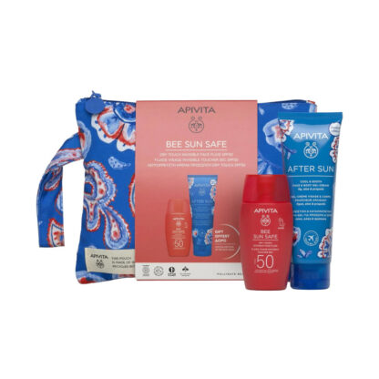 Apivita Set Bee Sun Safe Dry Touch Spf50 Invisible Face Fluid 50ml + Δώρο After Sun Cool & Sooth Gel Cream Travel Size 100ml + Νεσεσέρ - 