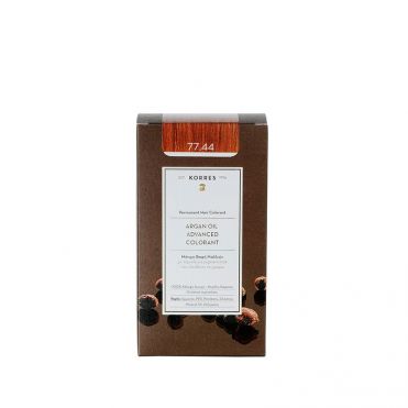 Korres Βαφή Μαλλιών Argan oil advanced colorant - 77.44 Ξανθό Έντονο Χάλκινο