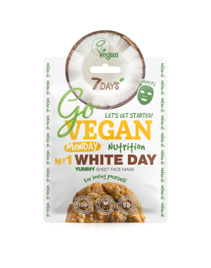 7Days Go Vegan Face Mask White Day Μάσκα Ενυδάτωσης & Ελαστικότητας, 25g
