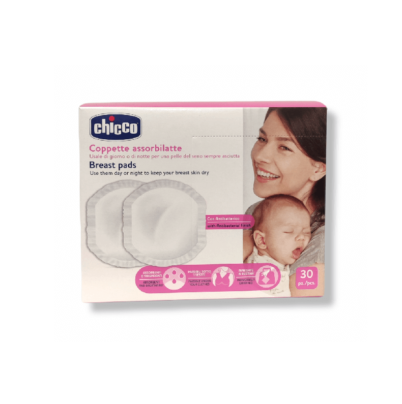 Chicco Επιθέματα Στήθους Αντιβακτηριακά, 30 τμχ - 