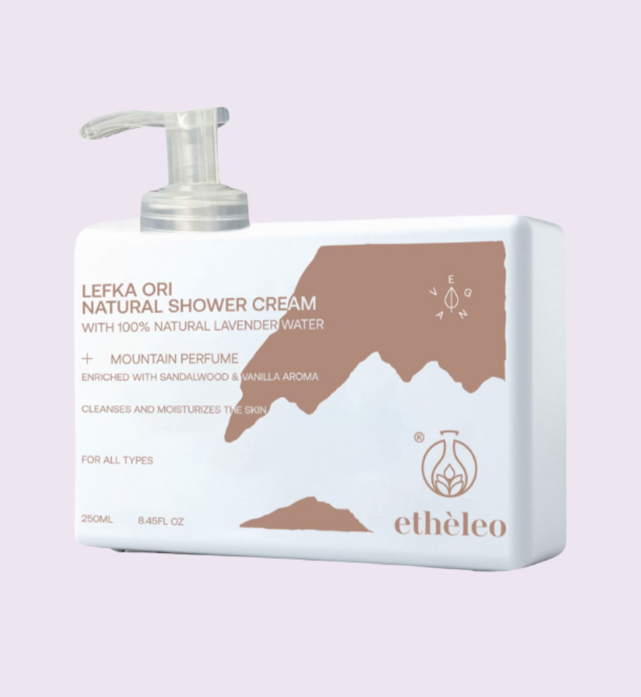 Etheleo Lefka Ori Natural Shower Cream - 