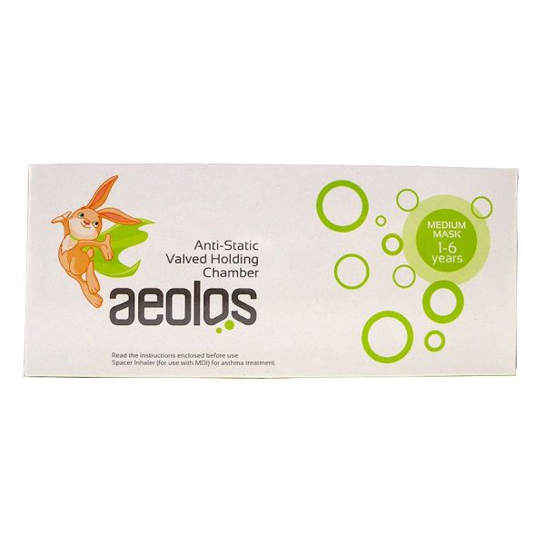 Aeolos Αεροθάλαμος Εισπνοών Παιδικός 1-6 ετών (Μάσκα + Επιστόμιο) 1τμχ - 