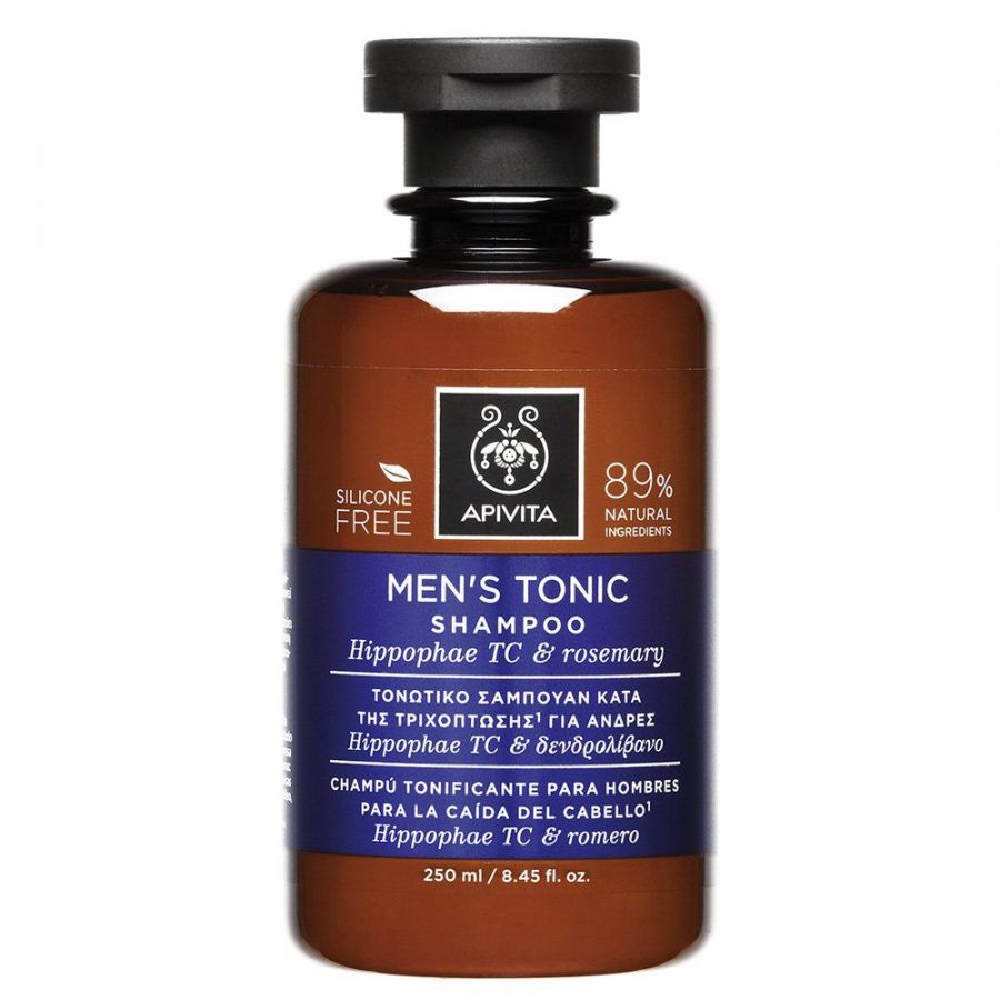 Apivita Men's Tonic Τονωτικό Σαμπουάν για Άνδρες κατά της Τριχόπτωσης με Hippophae TC & Δενδρολίβανο 250ml - 