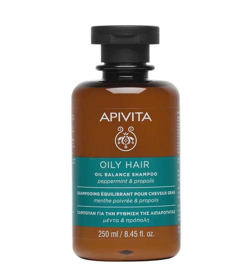 Apivita Oil Balance Shampoo Σαμπουάν Ρύθμισης της Λιπαρότητας με Μέντα & Πρόπολη 250ml