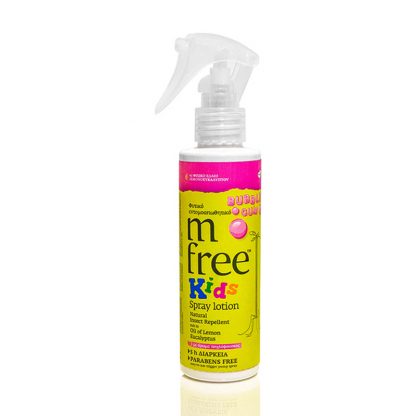 M Free Kids Natural Insect Repellent Spray Lotion - Τσιχλόφουσκα
