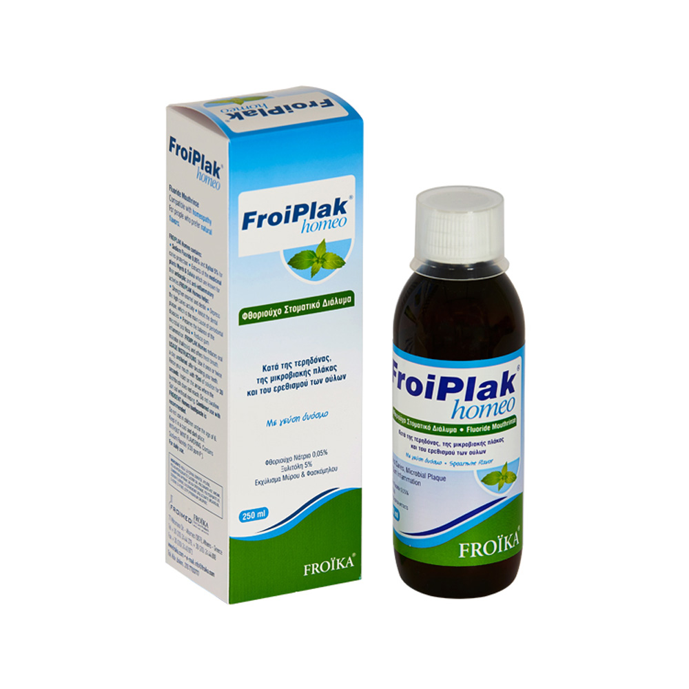 Froika FROIPLAK Homeo Mouthwash Δυόσμος, 250ml - 