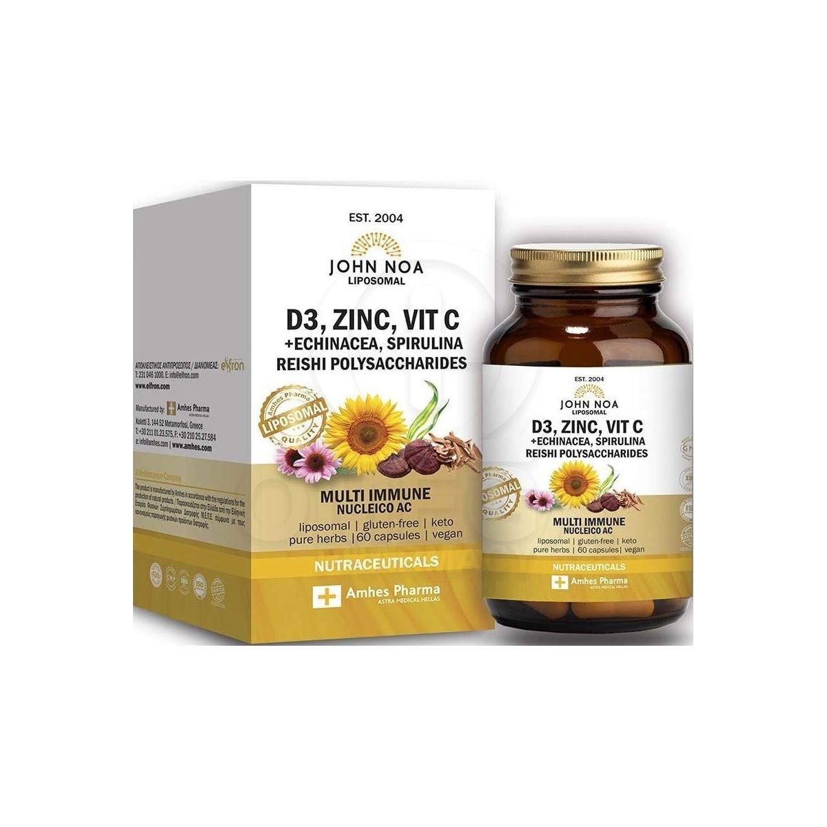 JOHN NOA Liposomal D3, Zinc, Vit C 60caps - 