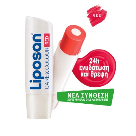 Liposan Care & Color Ενυδατικό Στικ Χειλιών Με Χρώμα Red 4,8gr - 