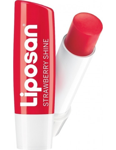 Liposan Strawberry Fruity Shine Φράουλα Ενισχύει τα Χείλη με ένα Απαλό αλλά Χυμώδες Κόκκινο της Φράουλας για Λαμπερό Αποτέλεσμα, 4.8gr - 2