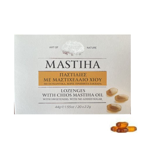 Mastiha Shop Παστίλιες Για Τον Πονόλαιμο Με Μαστιχέλαιο Χίου 20 x 2.2gr - 