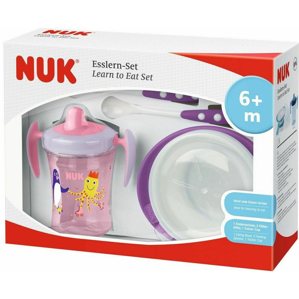 Nuk Εκπαιδευτικό Σετ Φαγητού από Πλαστικό για Κορίτσια 6m+ - 