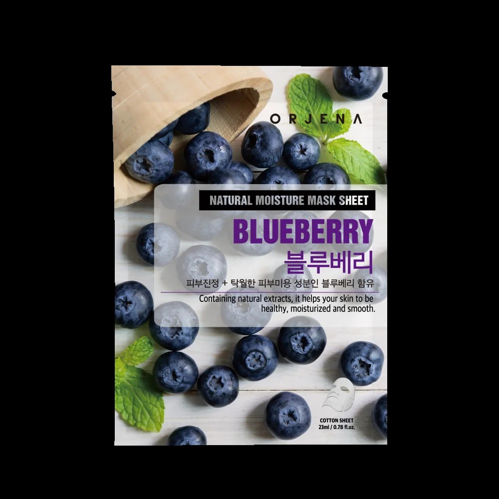 Orjena Natural Moisture Blueberry Mask Sheet – 23 ml - 