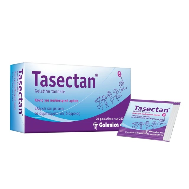 Tasectan Σκόνη για Παιδιατρική Χρήση Ελέγχει και Μειώνει τα Συμπτώματα της Διάρροιας 20 φακελλίσκοι των 250mg - 