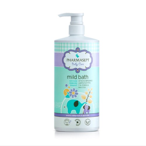 Pharmasept Baby Care Mild Bath 1lt (Απαλό Βρεφικό Αφρόλουτρο για Σώμα & Μαλλιά) - 1