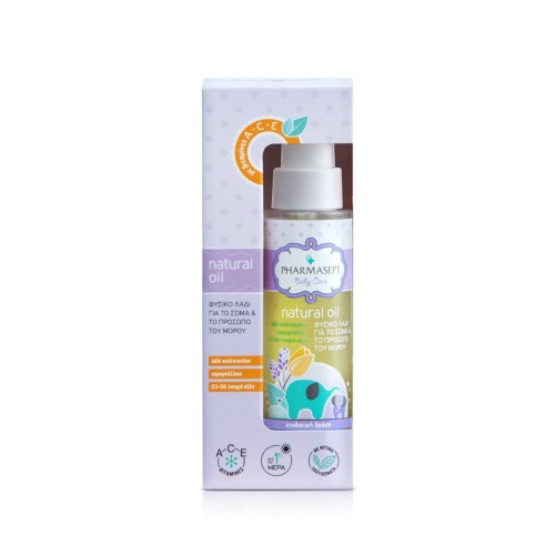 Pharmasept Baby Care Natural Oil 100ml (Βρεφικό Λάδι με 100% Φυσικά Έλαια για Χρήση από την 1η Μέρα) - 1