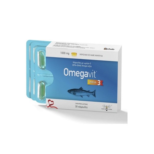 Uplab Omegavit 1000mg 30caps (Συμπλήρωμα Διατροφής με Ωμέγα 3) - 